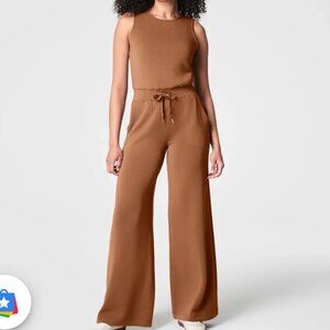Air Essentials Sleeveless Jumpsuit Cocoa color